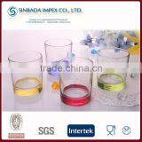 Drinking Water Glass With Spray Colors on Bottom thumbnail-1