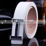High Quality Leather Belt Genuine Smooth Buckle Leather Belt thumbnail-2