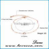 Trending Simple Rose Gold 316L Surgicial Stainless Steel Chain Anklet thumbnail-5