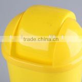 Printed Smiling Face Plastic Trash Can Household Garbage Can/Desktop Bin thumbnail-2