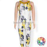 Boutique Newborn Baby Outfit Vintage Grey Yellow Floral Jumpsuit thumbnail-4