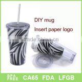 Best Design Popular With Straw Plastic Mug Change Insert Paper Mug thumbnail-1