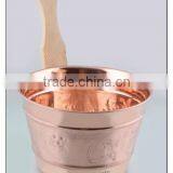 Copper Sauna Bucket With Flower Design thumbnail-1