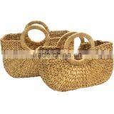 Water Hyacinth Shopping Bag, Beach Bag, Viettime Craft Product