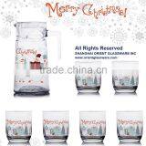 1300ml 1000ml Halloween Christmas Fruit Color Printing Jug Set and Water Glass Jug Set and Glass Carafe and Decanter thumbnail-3
