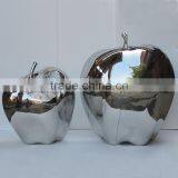 Grande Sculpture Polished Apple Stainless Steel Outdoor Sculpture for Garden thumbnail-1