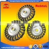 115MM Brush Wheel Twist Knot Crimped Bowl Disc Abrasive M14 Round Grinding Cheaning Brush thumbnail-2