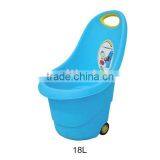 30L PLASTIC GARDEN CART WITH TWO WHEELS thumbnail-1