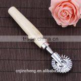 Factory Price Top Quality Hot Sale Wood Handle Stainless Steel Material Pizza Cutter thumbnail-6