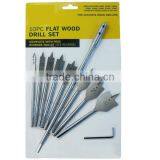 10PC Flat Wood Drill Set thumbnail-1