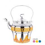 Arab Style 1.0l Gold Tea Pot With Stainer Stainless Steel Decorative Tea Kettles thumbnail-2