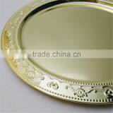 Cheap Wholesale Wedding Gold Silver Beaded Charger Plates thumbnail-2