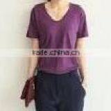 100% Cotton 160gsm, Custom Women's T-shirt , V-neck thumbnail-1