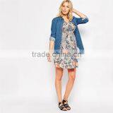 Fashion Plus Size Clothes Floral Printing Sleeveless Maternity Clothes For Pregnant Women Maternity Clothes Dress thumbnail-3