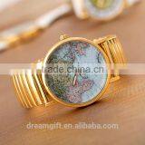 2015 Hot Sale Retro World Map Watch Fashion Leather Alloy Women Casual Analog Quartz Wrist Watch Items for Girls thumbnail-1