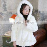 New 2016 Fashion Children's Faux Fur Coat Baby Girls Autumn and Winter Warm Thick Long HoodedFaux Fur Outwear Jackets thumbnail-1