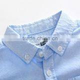 S33473W Hot Sale Children Boys Shirts Cotton 100% Solid Kids Embroidery Shirts thumbnail-5