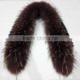 Myfur Real Animal Fur Raccoon Fur Made High Quality Fur Collar Hooded for Winter Garment thumbnail-2
