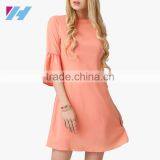 Summer Latest Women's Fashion Apparel Trends Slim Fit Bell Sleeve Dress thumbnail-2