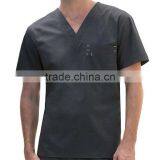 Men's Poly Cotton V-Neck Medical Scrub Top thumbnail-3