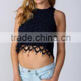Latest Design Longer Back Lace Front off Shoulder Lace Top thumbnail-4
