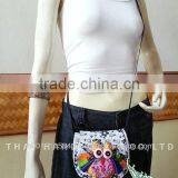 Thai Handmade Shoulder Bag Patchwork Fabric OWL thumbnail-1