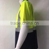 Mens Two-tone Flame Retardant Fluorescent Reflective Sew-on Tape Workwear Safety Polo Shirt thumbnail-3