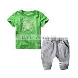 Wholesale Summer Cotton Printing Boys Kids Clothes Clothing Set thumbnail-1
