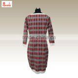 Plaid Jacquard 100%Acrylic Fashion Lady Dress Sweater thumbnail-2