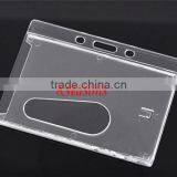 Cheap Wholesale Clear Horizontal Hard Plastic ID Card Badge Holder thumbnail-1