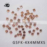 4X4MM Peach Color Rhinestone Square Shaped Hot Fix Rhinestone for Clothing thumbnail-1
