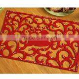 Red Deer Reindeer Felt Fabric Christmas Placemat thumbnail-1