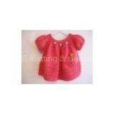 Stylish 100%elastic Jersey Baby Knitted Dresses With Double Layer Drape Skirt Side thumbnail-1