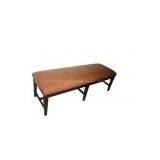 Wooden Bicast Leather Bench thumbnail-1