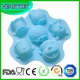 100% Food Grade 6-Cavity Doraemon Family Portraits Silicone Cake Soap Chocolate Decoration Mold thumbnail-3