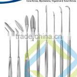 20 Cone Knives,Mymotomen, Trigeminal & Tonsil Knives