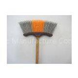 Durable Plastic Brooms Curved End Scrub Brush PVC Sweeping Brooms Stiff Bristle thumbnail-1