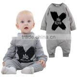 Hot Selling Spring and Autumn Infant Clothing 100% Organic Cotton Baby Long Sleeve Long Pant Romper
