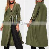Hotsales Nice Army Green Fashion Pant Design Coat for Ladies Long Style Coats Parka thumbnail-6