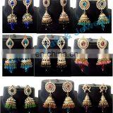 Indian Wholesale Victorain CZ Earrings -Rhinestone Earrings-Imiation Earrings-Victorian Jewelry-Bollywood Style Earring thumbnail-2