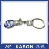 Custom Made Shopping Cart Coin Keychain in Metal thumbnail-5