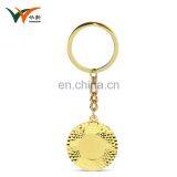 Custom Own Logo Double Sided Metal Souvenir Keychain Glitter