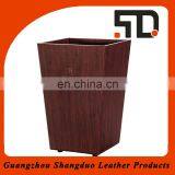 New Latest Design Wholesale Price Leather Antique Waste Bin thumbnail-1