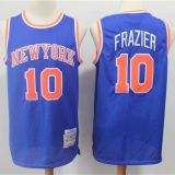 New York Knicks #10 Frazier Throwback Blue Jersey