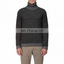 Mens Winter Warm 100% Merino Wool Turtle Neck Sweater thumbnail-1