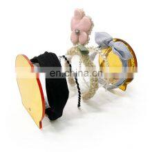 New Golden Ends Hair Tie Organizer Stand Acrylic Scrunchy Hair HeadBand Holder Bracelets Display for Teen Girls