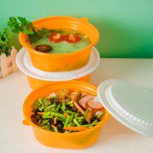 Round Bowl Disposable Togo Soup Packaging Container 1000ml 1300ml Bowl thumbnail-3