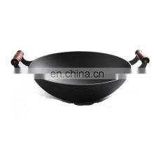 Non-stick Restaurant Cooking Cast Iron Chinese Wok thumbnail-3