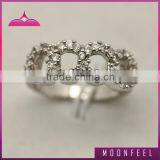 White Crystal Gemstone 925 Silver Rings thumbnail-1