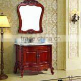 Red Brown/oak,/European Style Antique Carved Bathroom Cabinet thumbnail-1